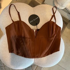 NWT White Fox Boutique Crop Top Size M